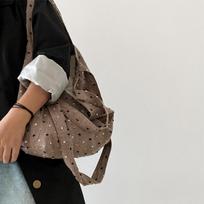 Niche lazy retro linen cotton jacquard shoulder bag messenger bag commuter large capacity tote bag hand bag women's bag