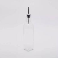 HEC CURTA 16oz Glass Oil Dispenser with Press Pump