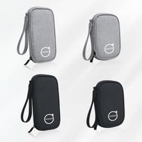 Car Data Cable Storage Bag Waterproof Organizer Box For Volvo C60 V40 C30 V70 V50 V90 XC40 XC90 SC60 190h XC S80 S90 R S60 V60 S&Black