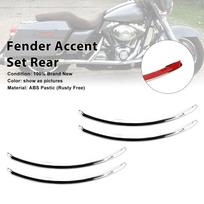 Rear Fender Accent Set For FLHX Street Glide 2006-2013 Chrome