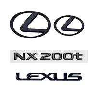 Lexus NX200t Automobilio Aksesuaras Lipnumas 4vnt 3D ABS Automobilio Logotipas Galinės bagažinės Sparno Durų Emblema Ženklelis Automobilio Lipdukai juoda