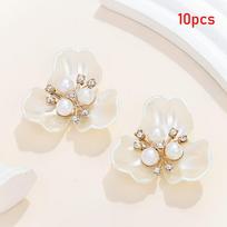 10pcs Luxurious Imitation Pearl Shell Headpieces Small Grab Clips Bangs Clips Spring Clips Accessories Women's Hair Accessories