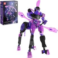 Mould King Technic Žvaigždynų Kentauras STEM Mūšio Robotas Konstruktoriai Žaislas Kūrybinės Idėjos Krištolinis Lanksčiai Judantis Mūšio Elementalus Visatos Mechas Mini Robotas violetinė