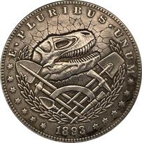 1893 m. Dinozauras JAV JUNGTINĖS AMERIKOS VALSTIJOS Grožis Hobo Nikelis Atminimo kolekcionuojami suvenyrai Sidabrinės monetos
