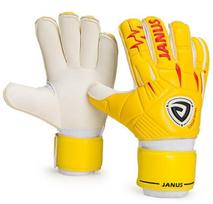 Janus Roll Finger Goalkeeper Gloves Goalie Keeper GK Gloves with Removable Finger Save Protection Size 7 8 9 10 New Yellow Red Size 10