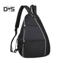Pickleball krepšys teniso badmintono raketės kuprinė Reguliuojamas diržas, sportinis krepšys Pickleball kuprinė su vandens butelio laikikliu juoda