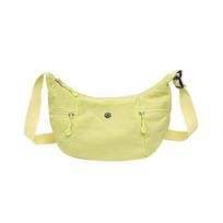 Lightweight and Simple Commuting Crossbody Bag Popular Single-shoulder Bag for Students and Dumpling Bag žalia