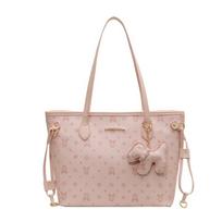 Commuter Tote Bag Women's New Fashionable Large-capacity Shoulder Bag rožinė