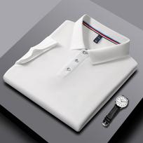 Vyriški ir moteriški polo marškinėliai Vasariniai Nauji Apykaklės T-shirt'ai Verslo Prekių ženklai Aukštos kokybės Drėgmę sugeriantys Madingi Prekių ženklai Trumpos rankovės S balta