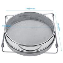 Stainless Steel Beekeeping Double Honey Sieve Strainer Extractor Filter Mesh Screen Equipment