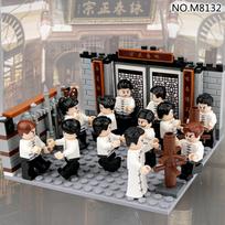 MOC kinų Kung Fu Wing Chun kovos menų minifigūrėlių konstruktoriai
