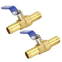 Convenient 2 Pack Hose Barb Switchs Secure & Reliable Brass Shut-off Connectors 1