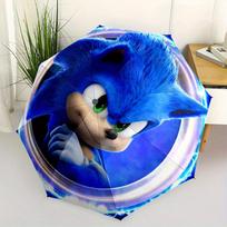 Sonic the Hedgehog Movie Umbrella, Portable 3 Fold Compact Umbrella for Men & Women, Valentine