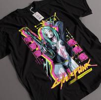 Anime Cyberpunk Rebecca Black T Shirt Size S - 5XL Unisex T-Shirt XXXL