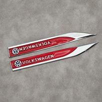 For VW Volkswagen Jetta MK5 Golf 3D Metal VW Car Fender Side Emblem Stickers Auto Decoration Accessories For Volkswagen VW GTI R