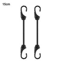 Pack of 2 Small Bungee Cords with Hooks Heavy Duty Elastic Rope Straps for Camping, Bike, Folding Wagon, Trunk (10cm 15cm 23cm)