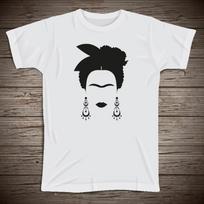 Frida Kahlo T-Shirt A - Cool Feminist Graphic Art Stencil White Tee S