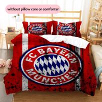 Miuncheno „Bayern“ futbolo klubas Raštas Patalynės Antklodės Komplektas Namų Dekoras Dovana (1 * antklodės užvalkalas + 2 * pagalvės užvalkalai be šerdies) 135x200cm