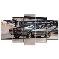 Drobės tapybos sienos menas 5 dalys Mustang GT500 Eleanor Muscle Car paveikslai Spaudiniai Transporto priemonės plakatas Namų dekoras 20X35 20X45 20X55cm
