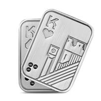 Poker EDC Fidget Slider Metal Push Card Adults Anxiety And Stress Relief Decompression Toy Juguetes Antiestres Ansiedad white