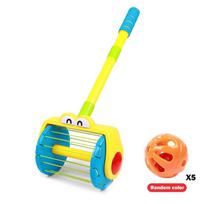 Baby Drag Walker Push Electric Ball Popper and Collector Toy Cart Stroller Walking for Toddler Activities Baby Toy 1-3 Ages