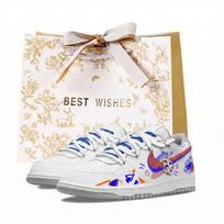 Nike Big Slip Resistant, Abrasion Resistant, Lightweight Skateboard Shoes Men's White Blue 355152-106(team2129-DG1) 44