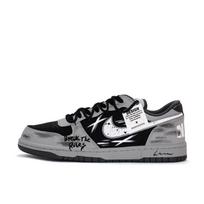 Nike Dunk Coverage Abrasion Resistant Slip Resistant Low top Skateboard Shoes Unisex Gray 355152-017(Team59-) 39