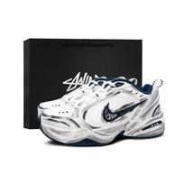 Nike Air Monarch 4 Low top Chunky Sneakers Unisex Gray White 415445-102(Team1237-) 40.5