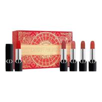 DIOR Lipstick Vibrant Blue Gold Lipstick, Set of Five, Brilliant Gold Lucky Limited Gift Box, Velvet, Smooth and Long-lasting, Easy to Color, Matte mėlyna