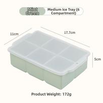 New Food Grade Silicone Ice Cube Tray With Lid 6/8 Cavity Ice Cube Mold Large Flexible and Soft Ice Making Mold Freezer Use
