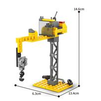 Engineering Tower Crane Trucks Excavator Crane Trolley City Construction Vehicle Car Building Blocks Bricks Model Kids Toys Gift