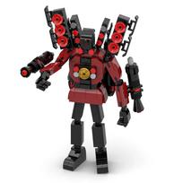 MOC Skibidi Toilet Brick Super Titan Sound Man Camerman Speakerman 415PCS Character Action Figure Building Block Toy For  Kid