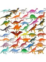48 vnt. Mini dinozaurų figūrėlių rinkinys Mažų gyvūnų modeliai Realistiška simuliacija Edukaciniai vaikų žaislai Gimtadienio dovana berniukams Žaidimui