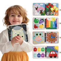 Montessori Hedgehog Busy Board - Animal-Themed Educational Toy with 8 Interactive Games | Perfect Birthday Gift for Toddlers