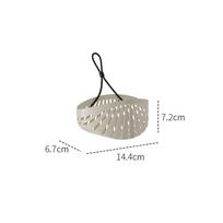 Shell-shaped Kitchen Sink Hanging Bag with Suction Cup - Sponge and Scouring Pad Storage Basket kremas baltos spalvos