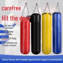 Thickened PU Hanging Sandbag for Taekwondo, Sanda, and Boxing - Adult Fitness Equipment, Multi-Specification Hollow 1.2m x 32cm raudona
