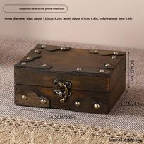 Vintage Wood Display Storage Box With Lock For Jewelry And Cosmetic Storage In Modern Living Spaces StyleA,S