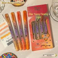 12-Color Low-Saturation Glitter Gel Pens for Note-Taking Oblique Tip