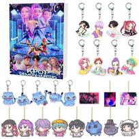 Kpop Demon Hunters Holiday Advent Calendar Keychain Collection With Acrylic Charms For Fans And Gifts Style A