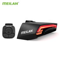 Meilan X5 dviračio stabdžių galinis žibintas su nuotolinio valdymo posūkių rodikliu, USB įkraunamas lazerinis įspėjamasis LED žibintas