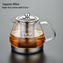 Heat-Resistant Glass Teapot: Induction Cooktop-Ready Kettle for Boiling Water and Brewing Tea Above 1L