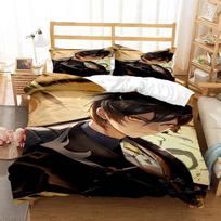 Genshin Impact Digital Comfortable Duvet Quilt Cover Pillowcase Bedding Set Children Bedroom Decoration Home Textile 135x200cm