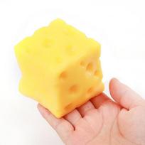 Squishy Cube-shaped Cheese Fidget Toy Slow Rebound Push Stress Relief Sensory Toy Soft Butter Cheese Squeeze Christmas Present