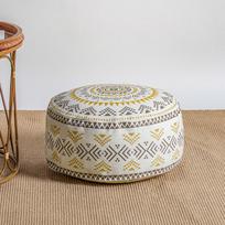 Japanese Style Homestay Tatami Unstuffed Moroccan Pouf Cover Living Room Bedroom Ottoman Luxury Cotton Footstool Lazy Futon