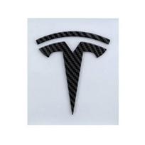 Anglies pluošto emblema Tesla Model 3 ModelY automobiliui Priekinis variklio dangtis Bagažinė Galinė lipdukas Automobilio ženklelis Lipdukas Išorės aksesuarai Plastikas Front-Model 3