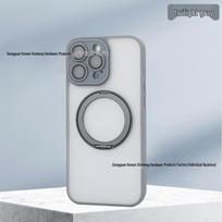 Eagle Eye 360° Rotating Kickstand Case: Skin-Feel Silicone for iPhone 15 & 16 Pro Max Custom Logo