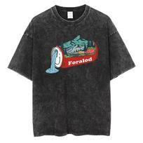 T Shirt for Unisex Women Tshirt Washed Cotton Tshirt Clothing Summer Short Sleeve ONeck Tees Streetwear  Women Clothes Tops S