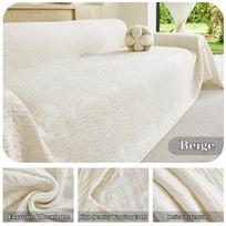Extra Large Wide Three Layer Air Fiber Blanket Sofa Cover Universal For All Seasons Machine Washable Sofa Slipcover Sofa Protector 115*70cm smėlis
