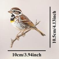1PC White-throated Sparrow Bird Window Sticker Self-adhesive Wall Vinyl Decals for DIY Living Room Bedroom Garden Holiday Decor