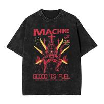 Hot Sale Classic Shooting Game Ultrakill Graphic Print Vintage Washed Tshirt Unisex Women Cotton Solf Summer New Tee Oversized Top M